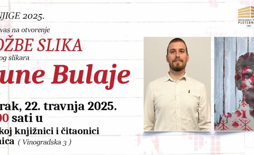 Otvorenje izložbe slika Brune Bulaje u povodu Noći knjige